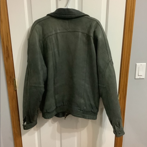 Vintage Men’s Leather Bomber Jacket - Picture 2 of 7